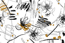 Obraz Abstraktná grafika s kvetmi 1808